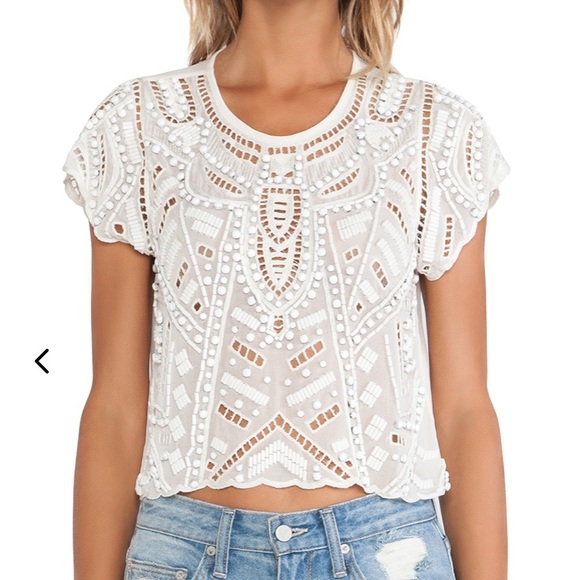 NWT Beaded and embroidered top - Picture 1 of 3